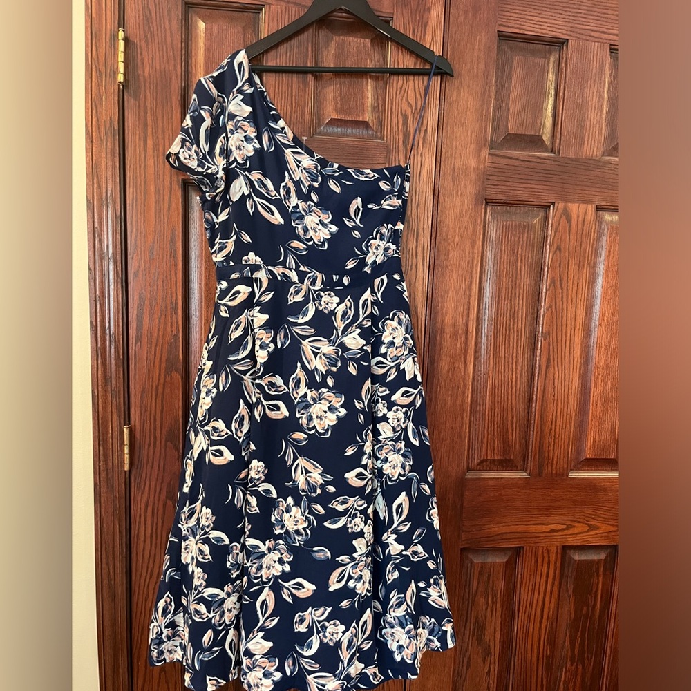 NWOT One shoulder mid length dress